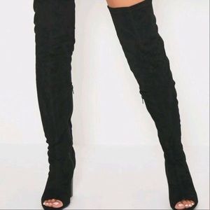 NWOT Torrid Wide Fit Faux Suede Stretchy Boots OTK